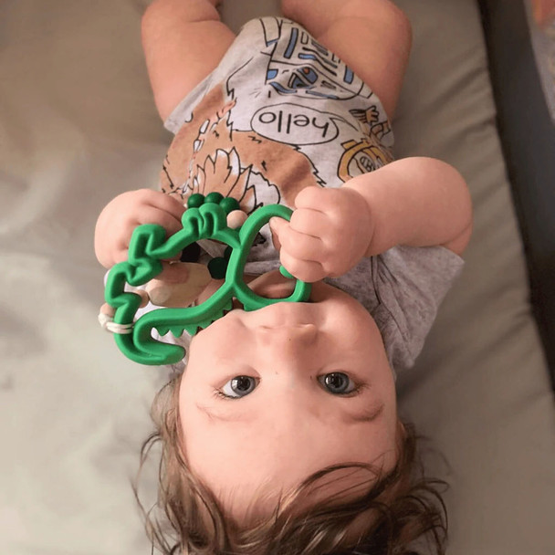 Chew Crew Silicone Baby Teether - Dino