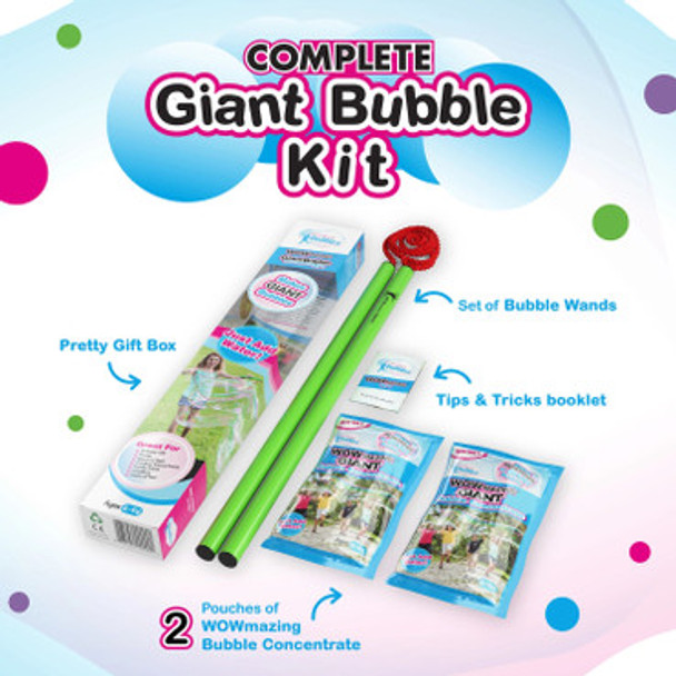 WOWmazing Giant Bubble Concentrate and Wand Kit