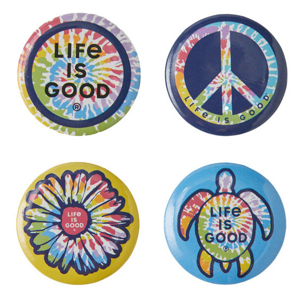 Life is Good Tie Dye Positive Pin Pack