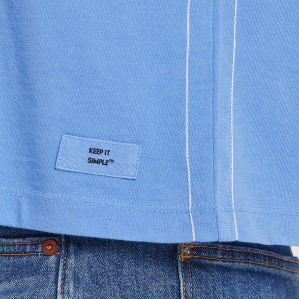 Smile Rainbow Women's Boxy Crusher Tee - cornflower blue