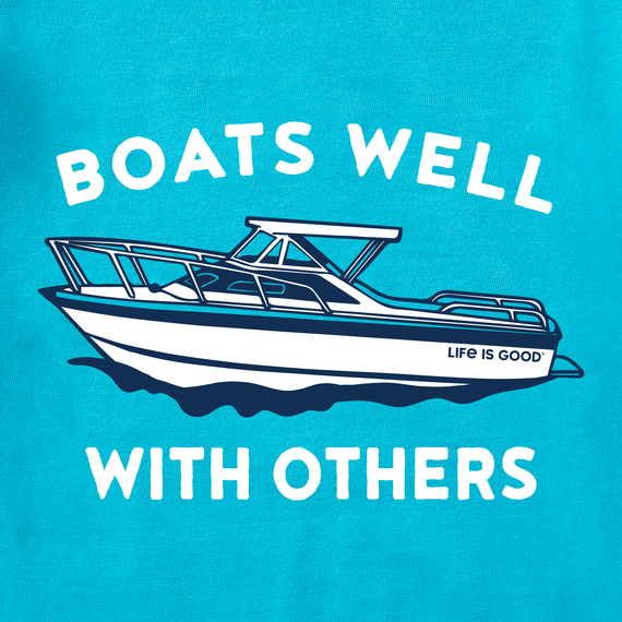 Boats Well with Others Men's Tee - island blue