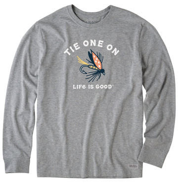 Tie One On Men's Crusher Long Sleeve Tee - heather grey