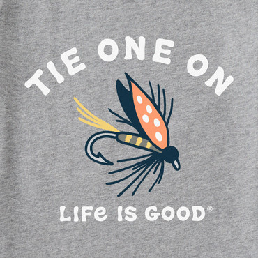 Tie One On Men's Crusher Long Sleeve Tee - heather grey