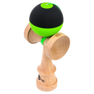 Kaizen Half Split Kendama - JET Shape - Green and Black - MACkite