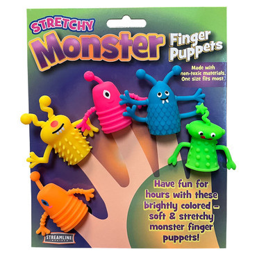 Stretchy Monster Finger Puppet Set - 5pc