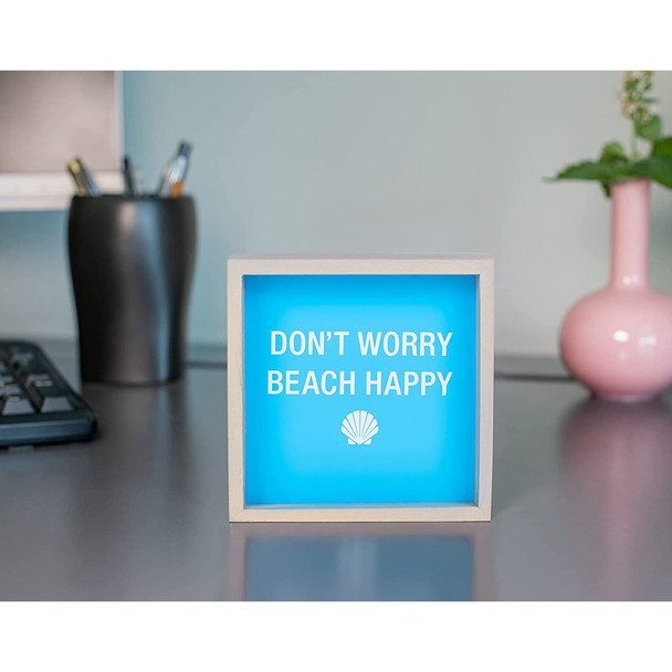 Don't Worry Beach Happy Plaque Sign