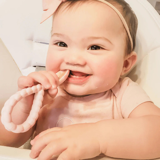 Sweetie Spoons - Silicone Baby Fork and Spoon Set - Pink Sweetie Spoons - Silicone Baby Fork and Spoon Set - Pink