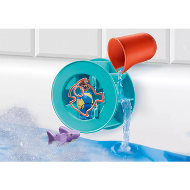 Playmobil 1-2-3 Aqua Water Wheel with Baby Shark