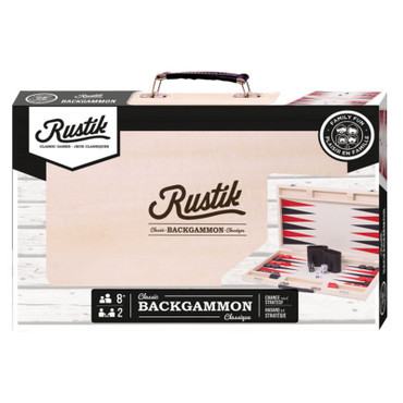 Rustik Deluxe Classic Backgammon in Wood Case