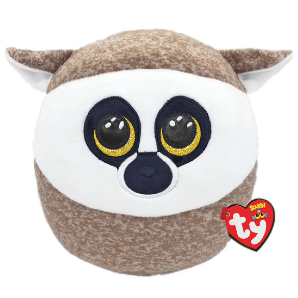 Linus Brown and White Lemur Squishy Beanies Plush - Large