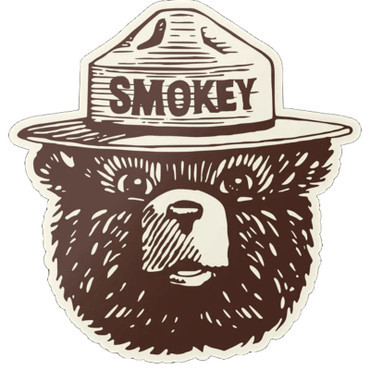 Smokey the Bear Logo Vinyl Sticker