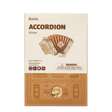 Accordion 3D Wooden Puzzle Kit