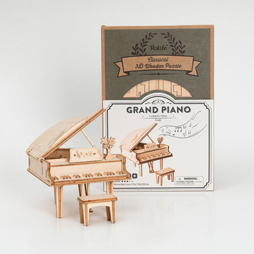 Grand Piano 3D Wooden Puzzle Kit