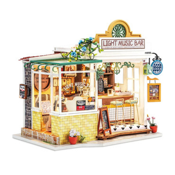 Light Music Bar - Miniature Wooden DIY House Kit Light Music Bar - Miniature Wooden DIY House Kit