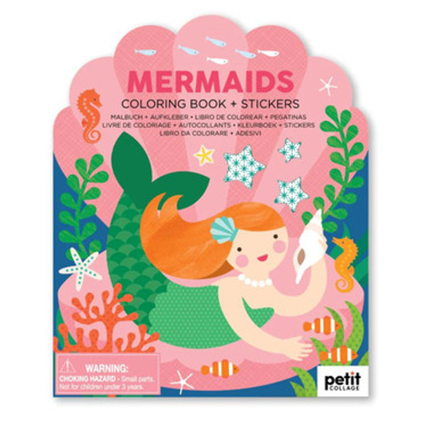 Coloring Book with Stickers - Mermaids