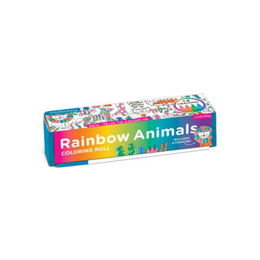 Mini Coloring Roll - Rainbow Animals