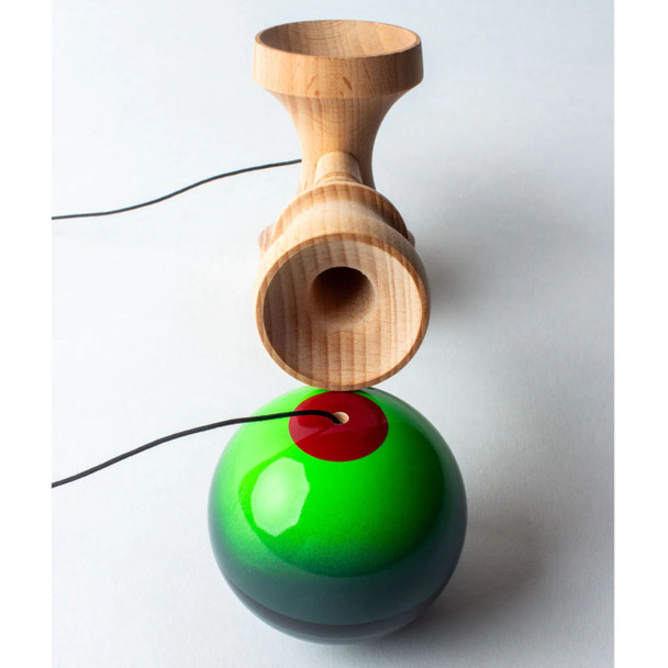 Double Stripe Kendama - Fade Green - Amped - Sticky Clear