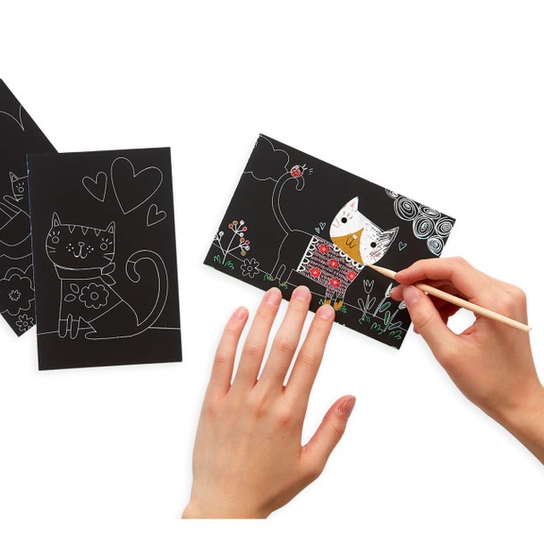 Scratch and Scribble Mini Art Kit - Cutie Cats
