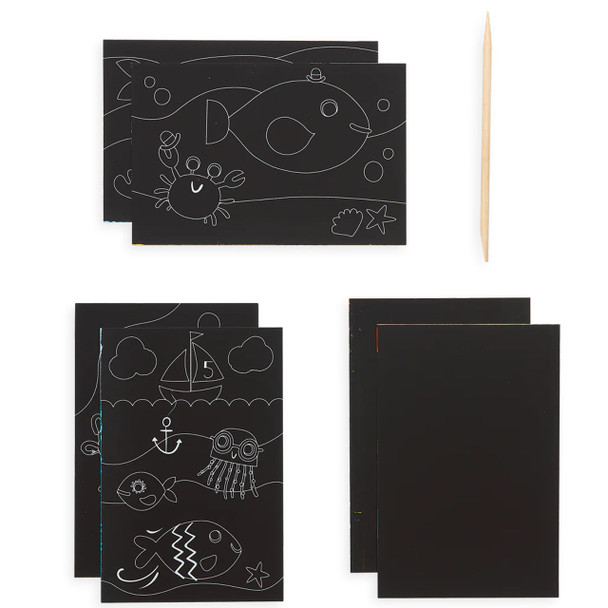 Scratch and Scribble Mini Art Kit - Friendly Fish