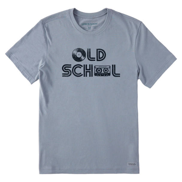 Old School Vinyl Tape tee - Stone Blue