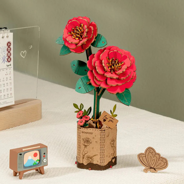 Red Camellia Building Kit