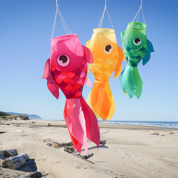 3-pack of Damsel Fish Windsocks - 30in
