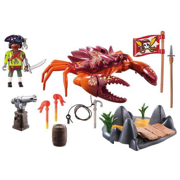 Pirate Battle Against the Giant Crab