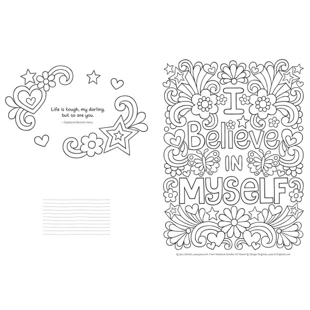 Girl Power Doodles coloring book