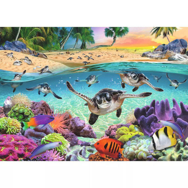 Race of the Baby Sea Turtles 500pc Large Format Puzzle
