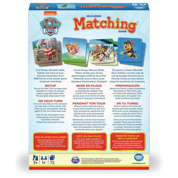 Paw Patrol Matching Game