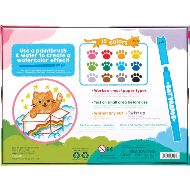 Cat Parade Gel Crayons - 12pk