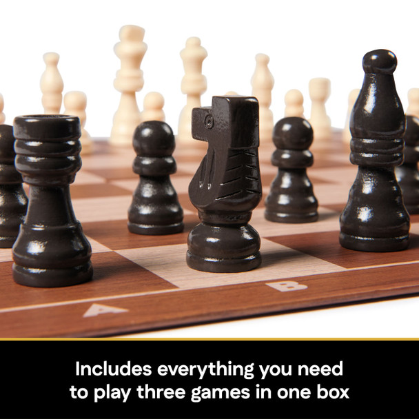 Chess Checkers and Tic-Tac-Toe Set