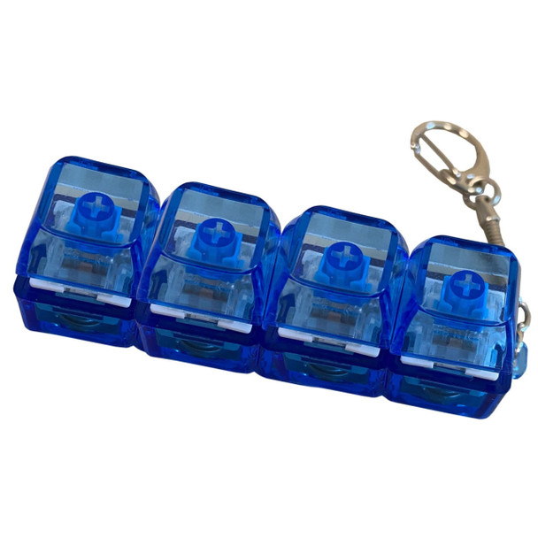 LED Keyboard Fidget Keyring - blue