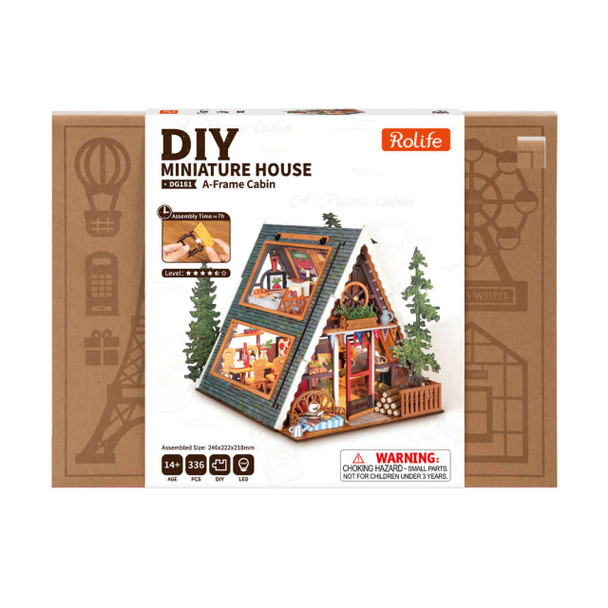 Miniature House A-Frame Cabin Kit