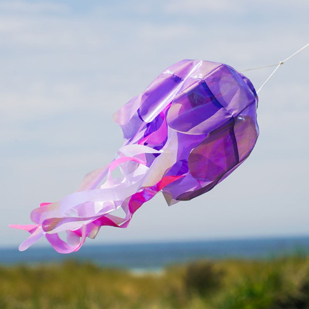 18in Purple Iridescent Jellyfish 3D Windsock