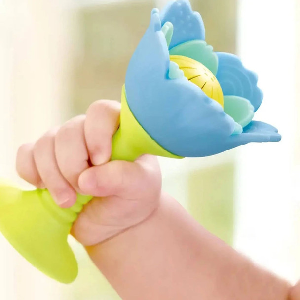 Rattle and Teether Blue Flower