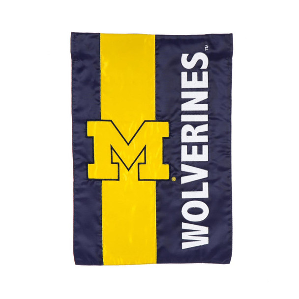 University of Michigan Embellished Garden Flag