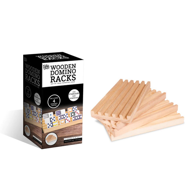 Wooden Domino Racks 4pc