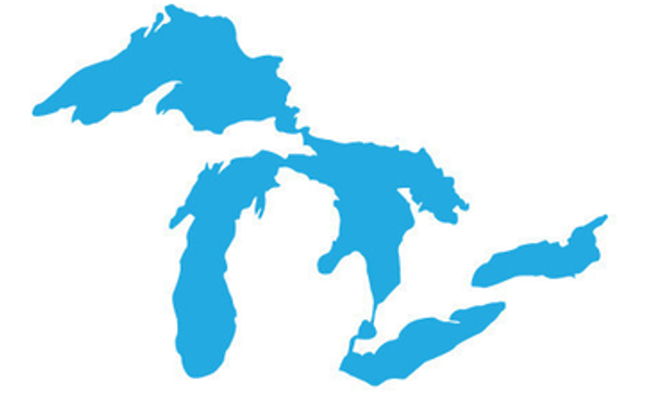 Mini Great Lakes Proud Sticker - Light Blue Mini Great Lakes Proud Sticker - Light Blue