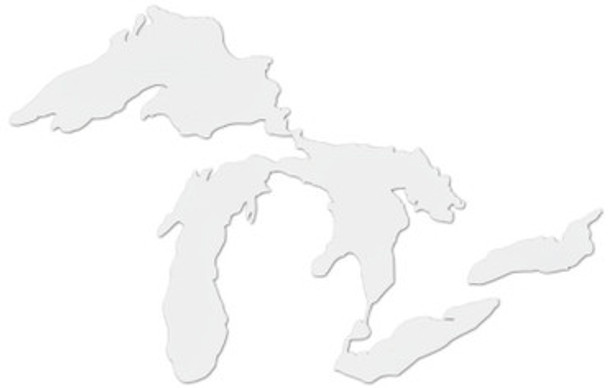 Mini Great Lakes Proud Sticker - White Mini Great Lakes Proud Sticker - White