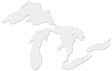 Mini Great Lakes Proud Sticker - White