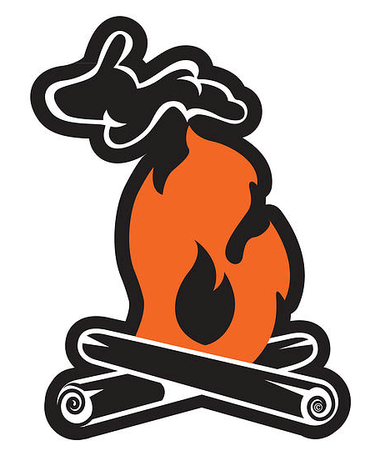Up North Michigan Sm Campfire Vinyl Sticker