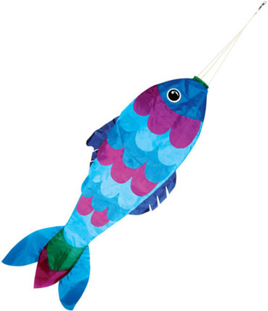 36in Blue Fish Windsock