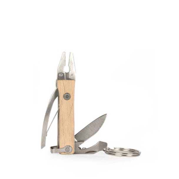Kikkerland Mini Keychain Wood Pliers