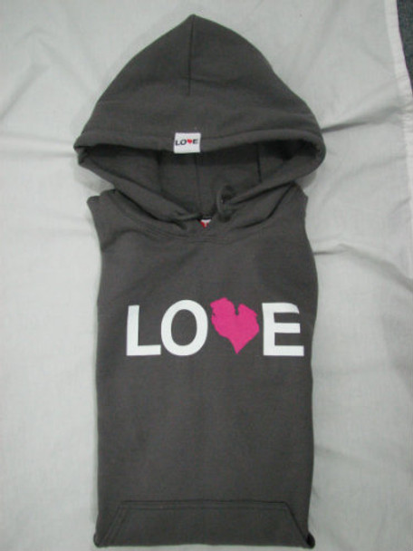 Love Michigan Pullover Hoodie - Charcoal