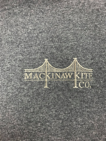MACkite Bridge Logo Long Sleeve Tee - Hthr Navy
