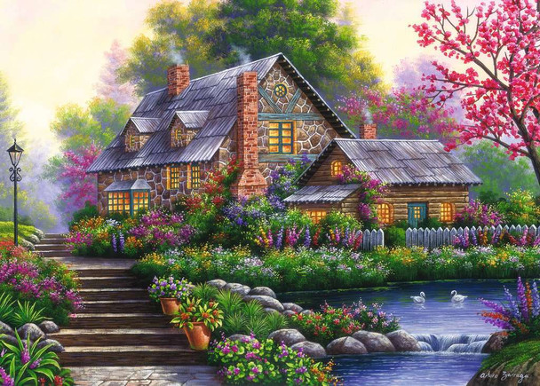 Romantic Cottage 1000 pc Puzzle