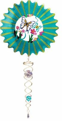 Teal Butterfly  mini stainless steel spinner set