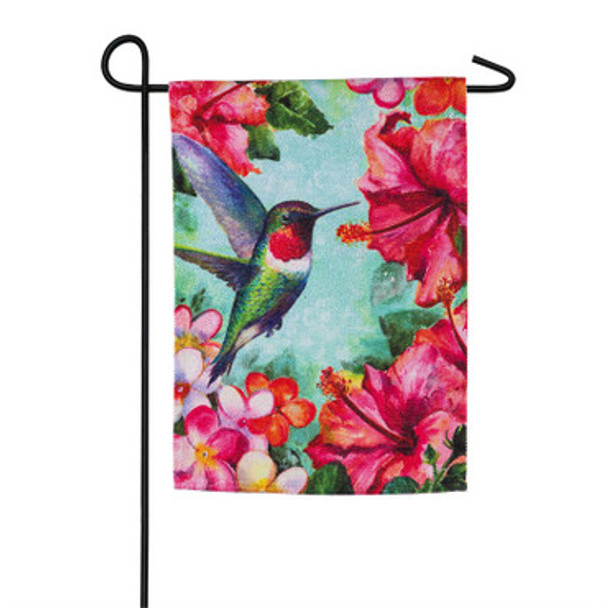 Hummingbird Hibiscus Garden Flag