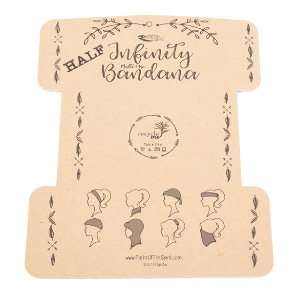 Black and White Skulls Half Size Infinity Bandana